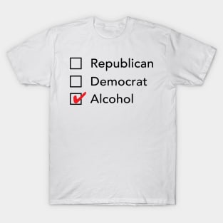 Republican Democrat Alcohol T-Shirt